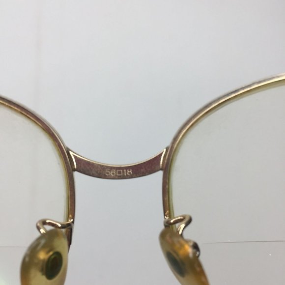 Vintage Womens Wilshire 140 Bifocal Reading Glasses Metal Gold Yellow 56 18 - Picture 7 of 9